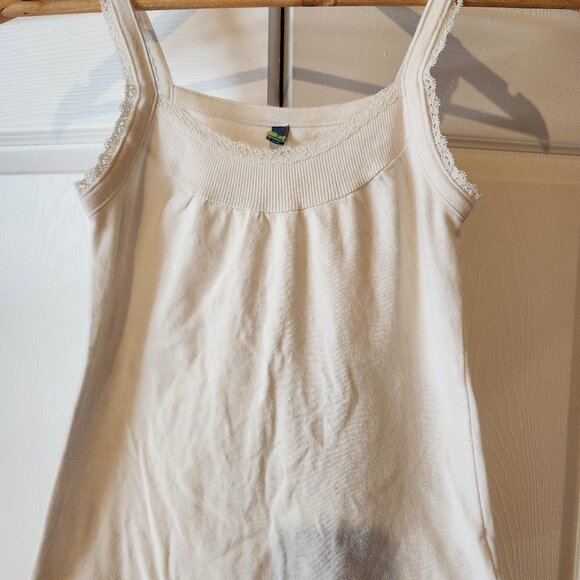 VINTAGE White Cotton Cami S 90s/00s - Picture 1 of 2